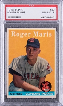 1958 Topps #47 Roger Maris Rookie Card – PSA NM-MT 8